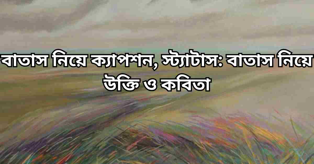 বাতাস নিয়ে ক্যাপশন, স্ট্যাটাস: বাতাস নিয়ে উক্তি ও কবিতা