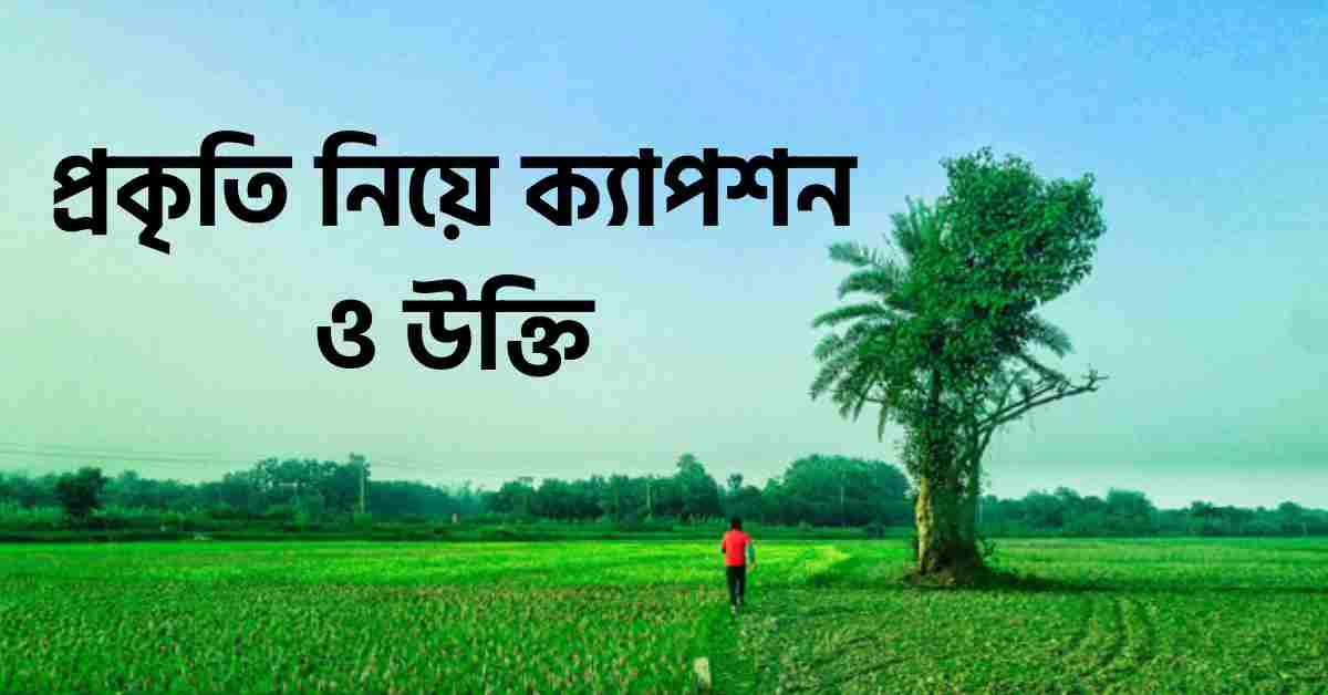 প্রকৃতি নিয়ে ক্যাপশন ও উক্তি 325+ | প্রকৃতি নিয়ে কবিতা, স্ট্যাটাস